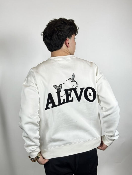 Weißes ALEVO Sweatshirt – clean und hochwertig